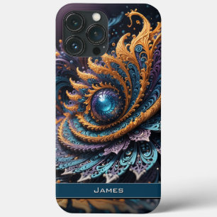 Dragon Eye Modern Abstract Geometric Fractal Name iPhone 13 Pro Max Case