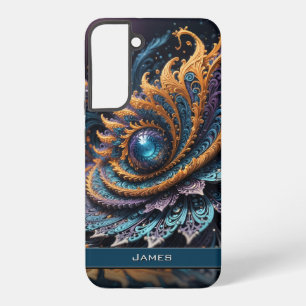 Dragon Eye Modern Abstract Geometric Fractal Name Samsung Galaxy Case