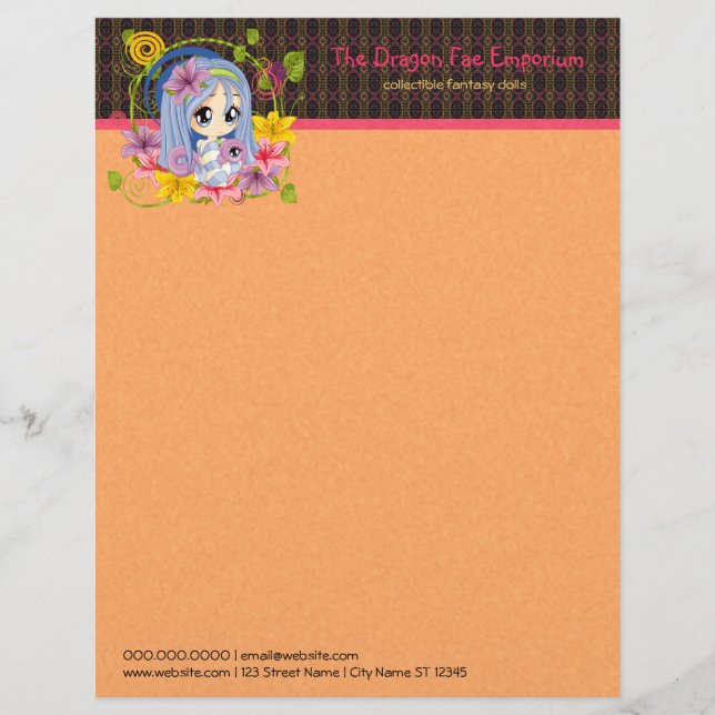 Dragon Fae Customized Letterhead (Front)
