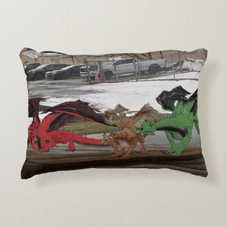 Dragon Family Accent Pillow