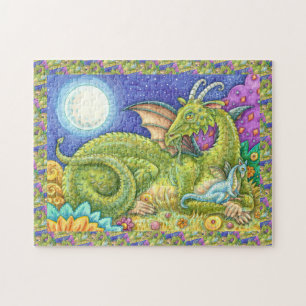 DRAGON FAMILY NEXT GENERATION, WHIMSICAL FANTASY JIGSAW PUZZLE
