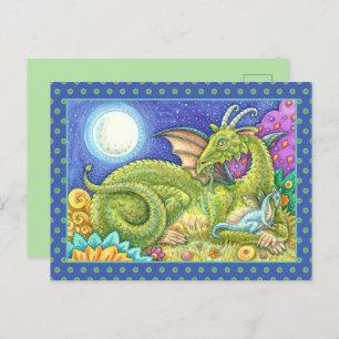 DRAGON FAMILY NEXT GENERATION, WHIMSICAL FANTASY POSTCARD
