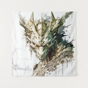 Dragon Fantasy Animal Painting Wildlife Outdoors  Tapestry