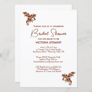 Dragon Fantasy Bridal Shower Invitation