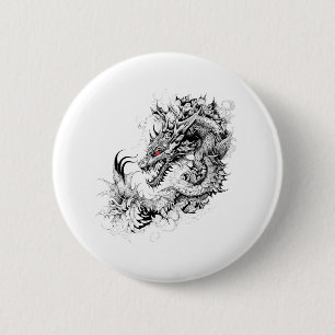 Dragon Fantasy Wild Animal Illustration Art Tattoo 6 Cm Round Badge