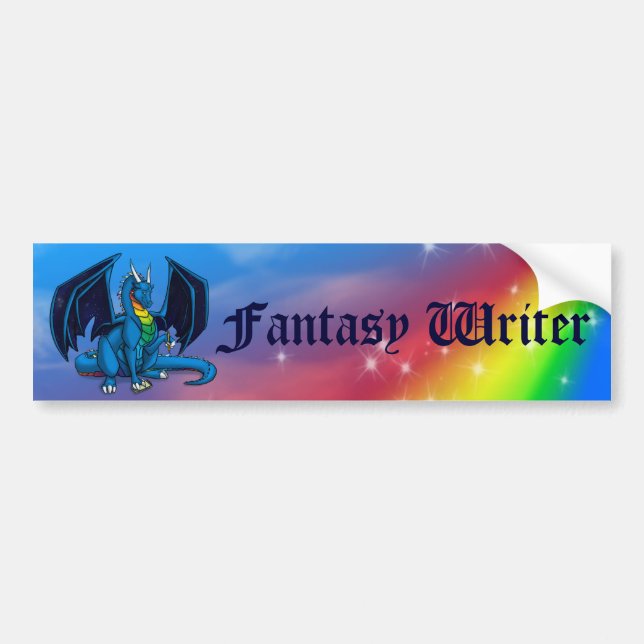 Dragon Fantasy Writer Bumper Sticker (Front)