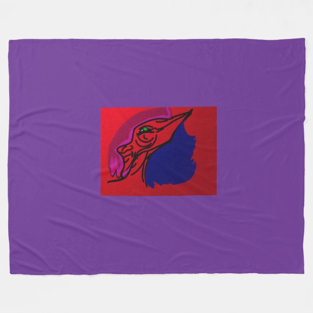 Dragon Fashionista Fleece Blanket (Front (Horizontal))