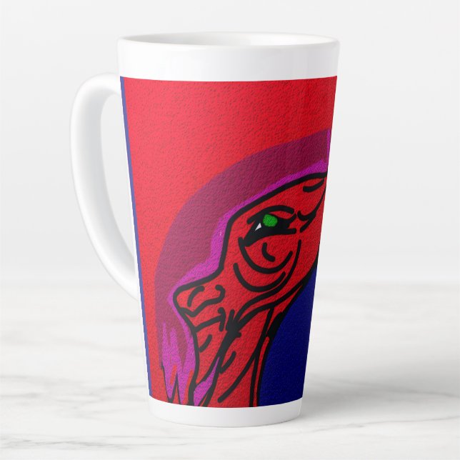 Dragon Fashionista Latte Mug (Left Angle)