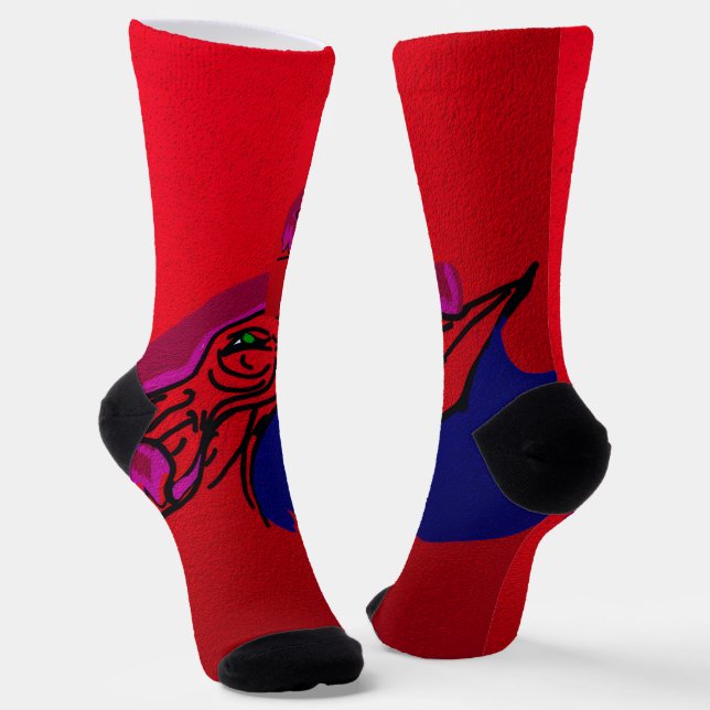 Dragon Fashionista Socks (Angled)