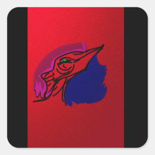 Dragon Fashionista  Square Sticker