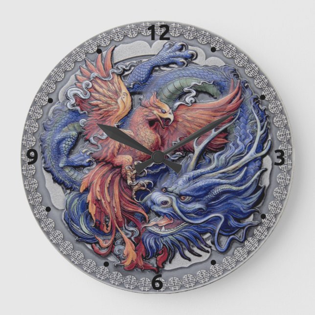 Dragon fight large clock (Front)