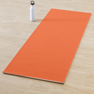Dragon Fire Bright Orange Solid Colour Print Yoga Mat