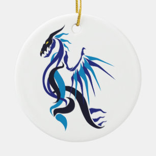 Dragon Fire Ceramic Ornament