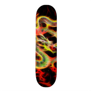 Dragon Fire decor on Lucky Energy Skateboard