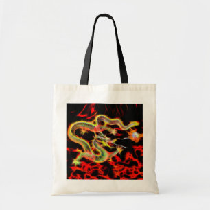 Dragon Fire decor on Lucky Energy Tote Bag