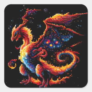 Dragon Fire Elemental  Square Sticker