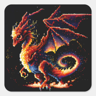 Dragon Fire Elemental  Square Sticker