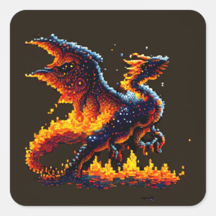 Dragon Fire Elemental  Square Sticker
