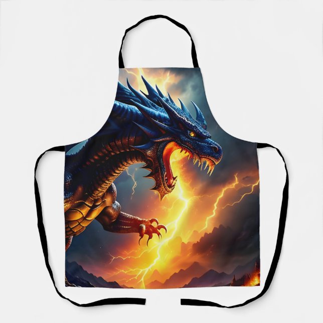 Dragon Fire Lightning Fight Two Apron (Front)