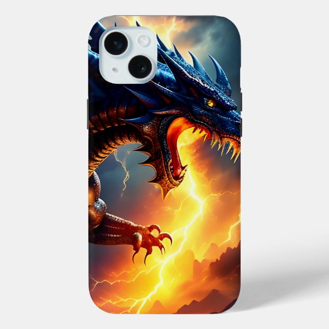 Dragon Fire Lightning Fight Two Case-Mate iPhone Case (Back)