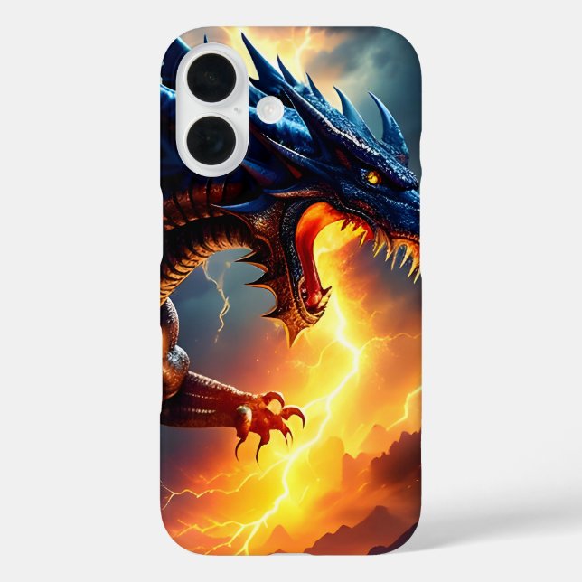 Dragon Fire Lightning Fight Two Case-Mate iPhone Case (Back)