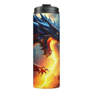 Dragon Fire Lightning Fight Two Thermal Tumbler