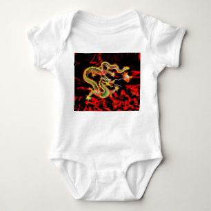 Dragon Fire on Lucky Energy Baby Bodysuit