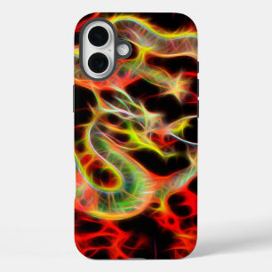 Dragon Fire on Lucky Energy iPhone 16 Plus Case