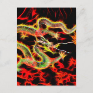 Dragon Fire on Lucky Energy Postcard