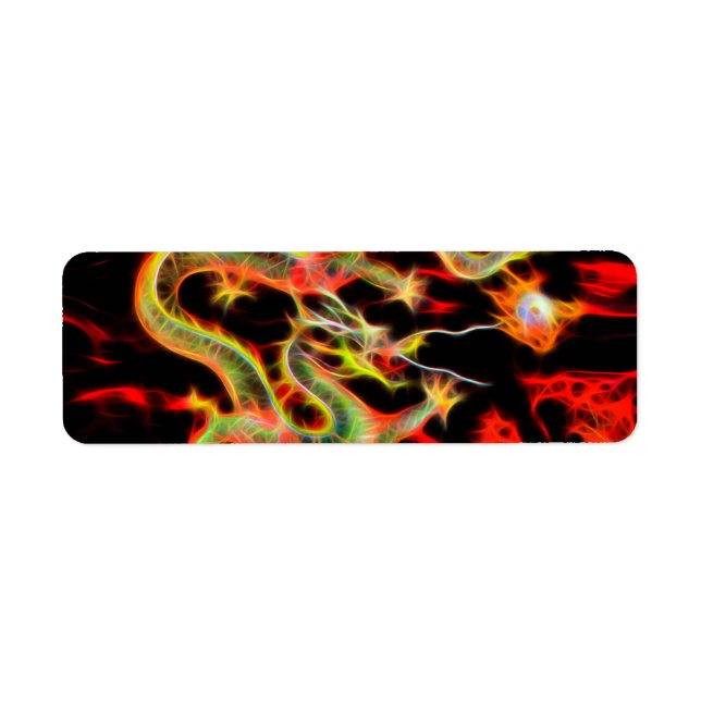 Dragon Fire on Lucky Energy Return Address Label (Front)