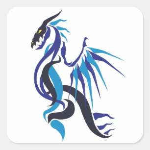 Dragon Fire Square Sticker