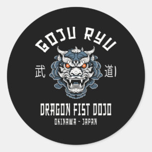 Dragon Fist Dojo Goju Ryu Karate Classic Round Sticker