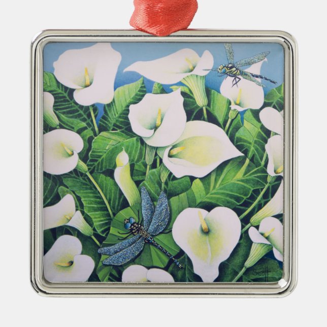 Dragon Flies Metal Ornament (Front)