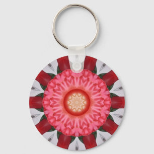 Dragon Flower Abstract Key Ring