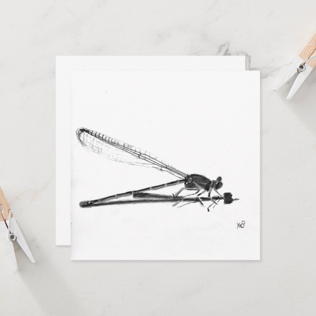 Dragon Fly Card (Front/Back In Situ)