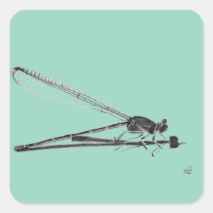 Dragon Fly Square Sticker