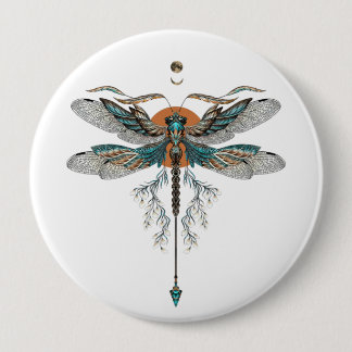 Dragon Fly Tattoo 10 Cm Round Badge