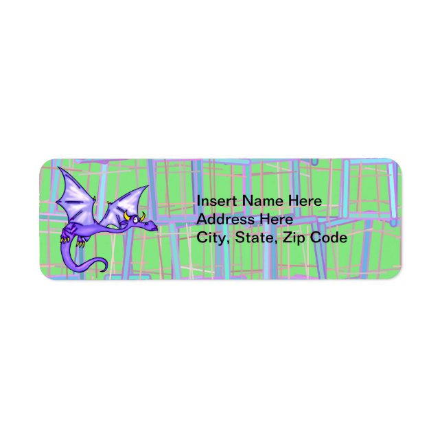 Dragon Flying Return Address Label (Front)