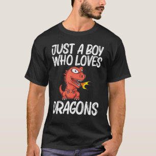 Dragon For Boys Kids Fire Breathing Creature T-Shirt