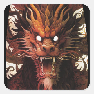 Dragon Force Square Sticker