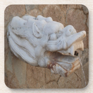Dragon Fountain Cork Coaster
