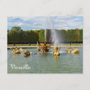 Dragon Fountain in Versailles garden - France Postcard