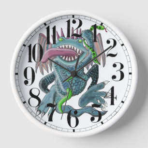 Dragon Frog Snake Charmer Children's Clock