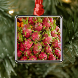 Dragon Fruit Can Duoc Market Metal Ornament