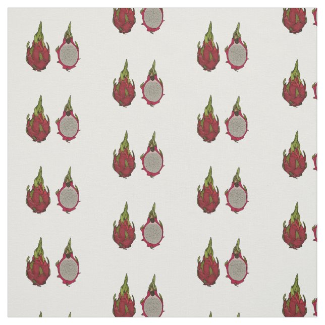 Dragon fruit cartoon illustration fabric (Swatch)