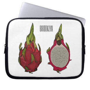 Dragon fruit cartoon illustration  laptop sleeve