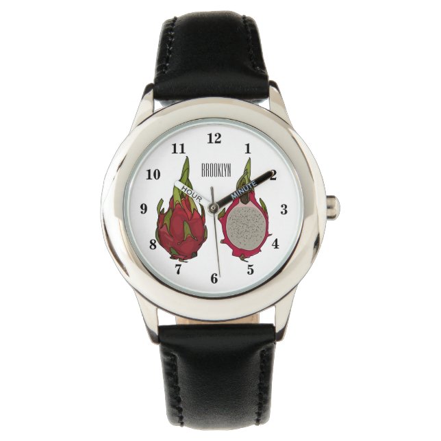 Dragon fruit cartoon illustration watch (Front)