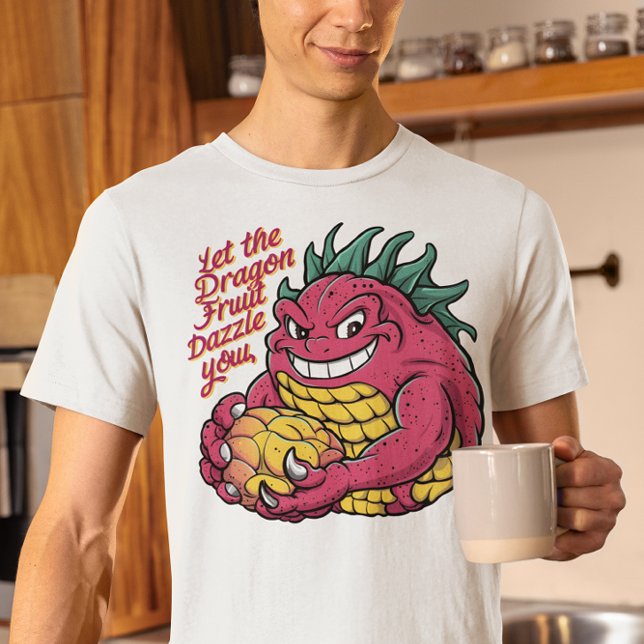 Dragon Fruit Character Enjoying A Tasty Treat T-Shirt (Creator Uploaded)