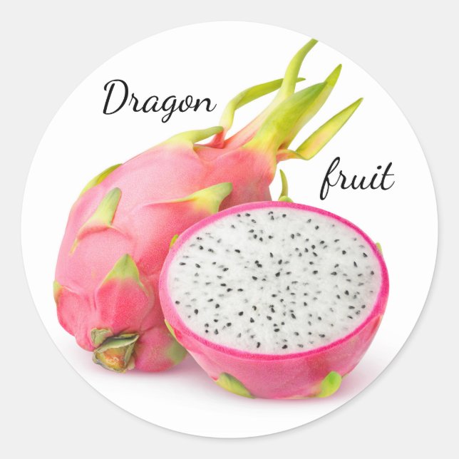 Dragon fruit classic round sticker (Front)