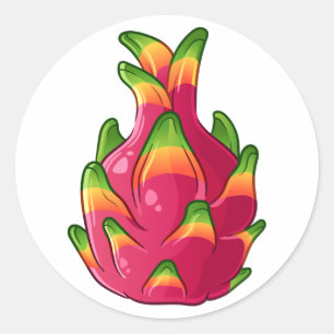 Dragon Fruit Classic Round Sticker